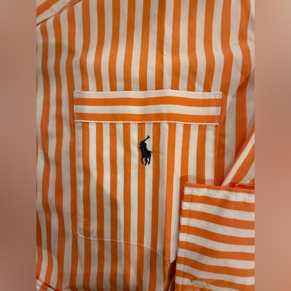 Polo by Ralph Lauren Orange and White Striped Women's Pajama Set - Picture 8 of 16